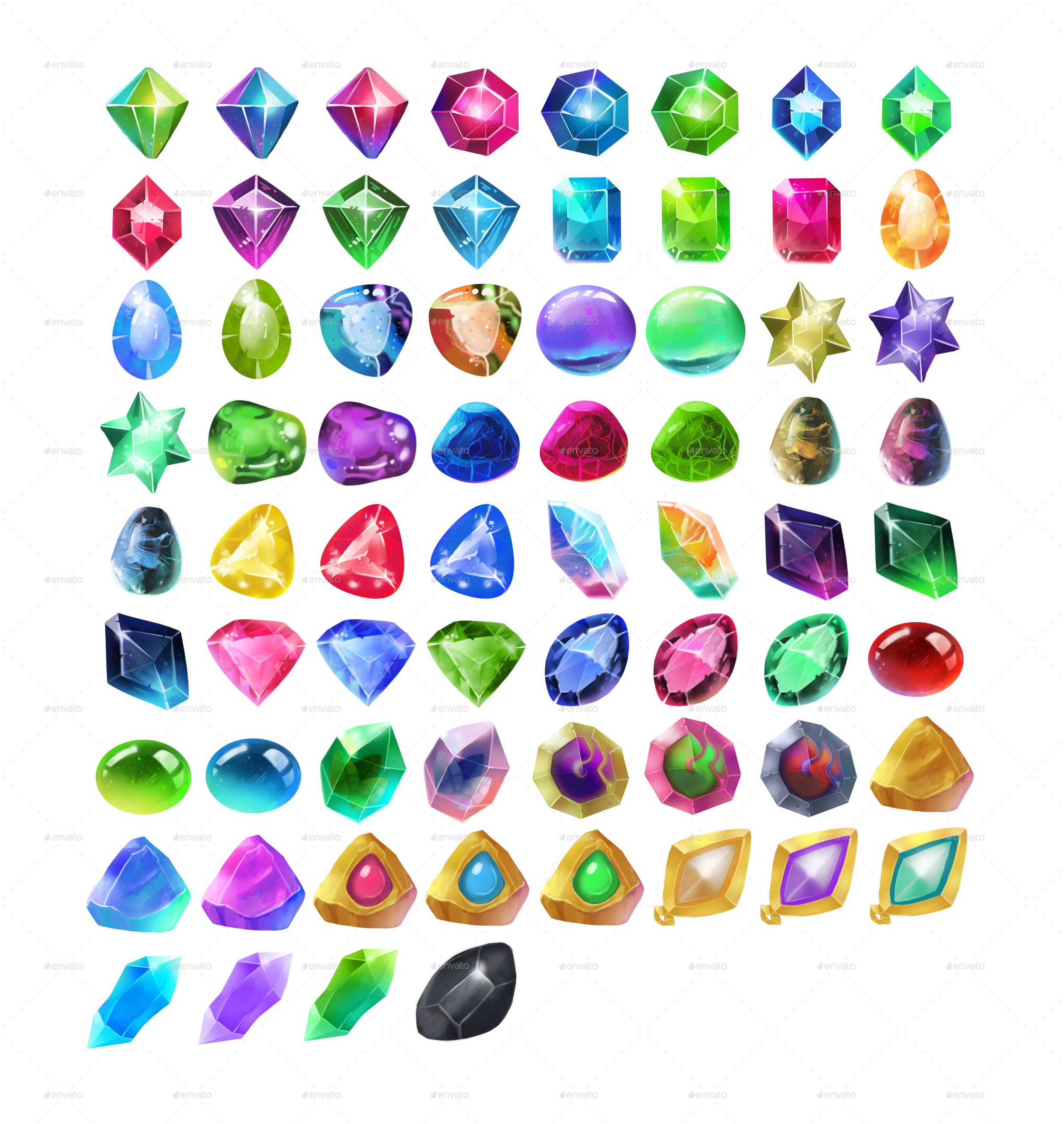 Gems Icon Pack by pulsarxstudio GraphicRiver